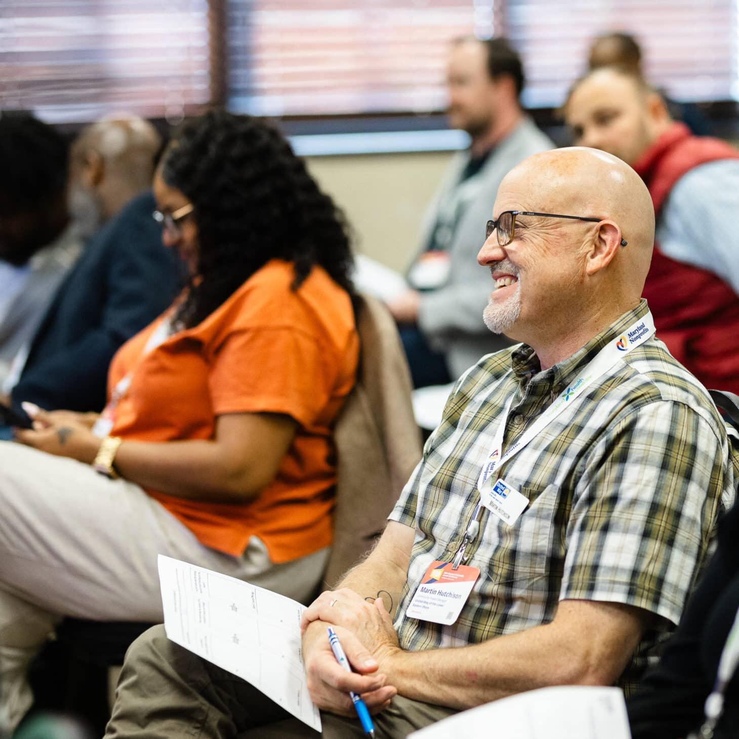 Conference attendees in a workshop