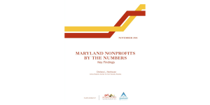 RELEASE: New study shows nonprofit sector drives economic and community development in Maryland State